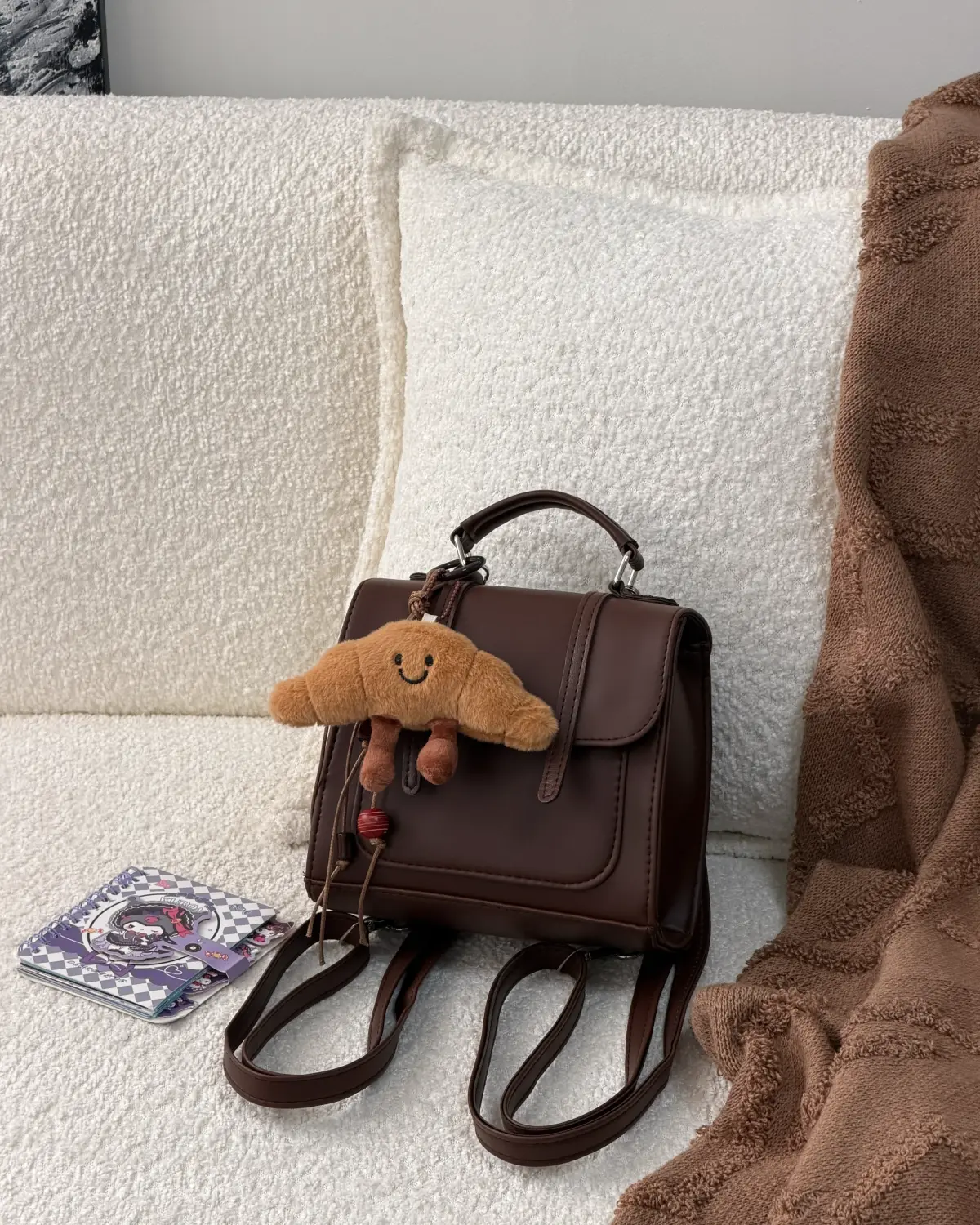 مینی بگ سه کاره لونا، رنگ قهوه ای روشن — تصویر ۲ محصول